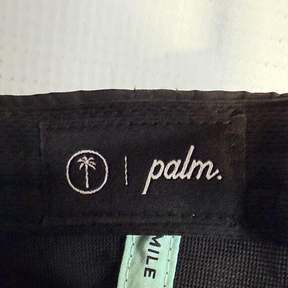 Palm Golf Co Hat Cap Snap Back Mens Black Golf Patch Logo Swing And Smile - Picture 8 of 8